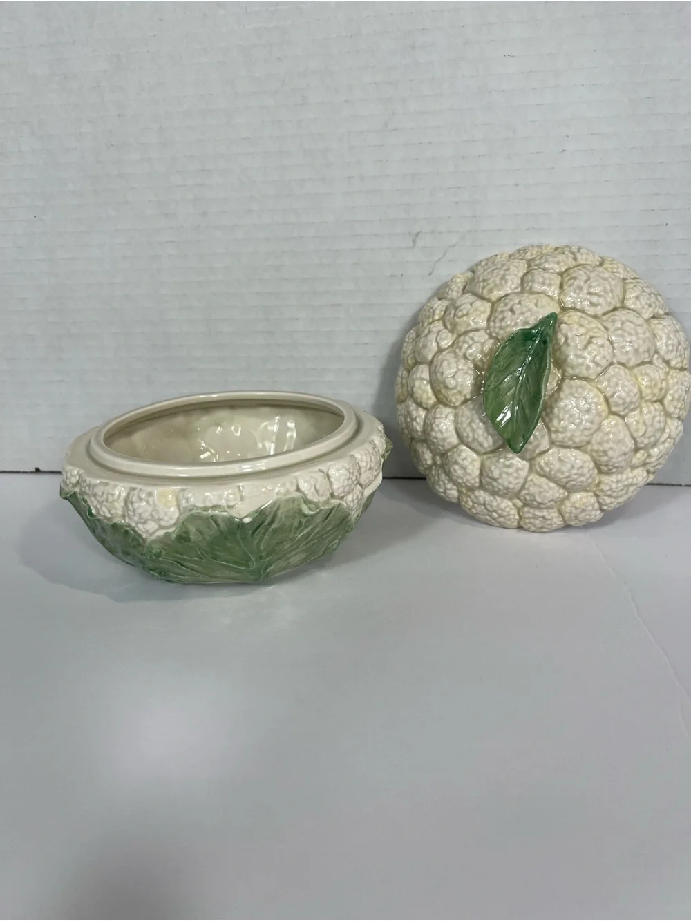 Vintage Fitz and Floyd Cauliflower Covered Serving Bowl 1984